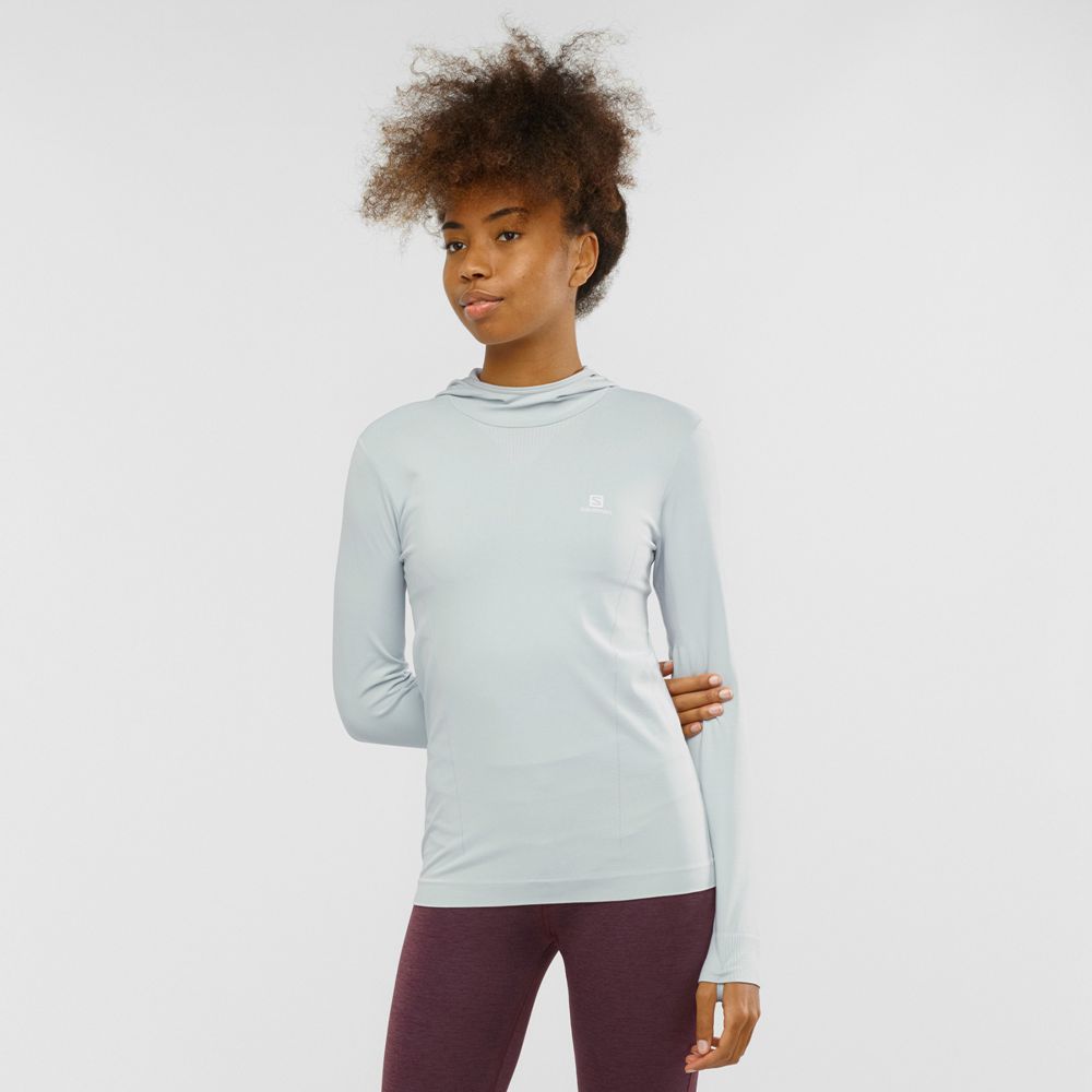 Salomon Singapore Womens Midlayers - ESSENTIAL SEAMLESS Mint | 32967-IOMR